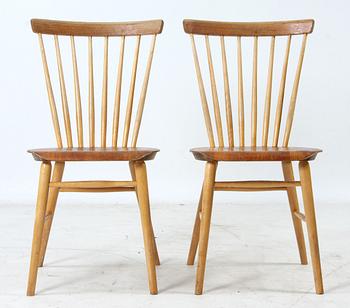 SOFFA, samt STOLAR, ett par, Bröderna Wigells Stolfabrik AB, Malmbäck, samt STOLAR, ett par, 1950/1960-tal.