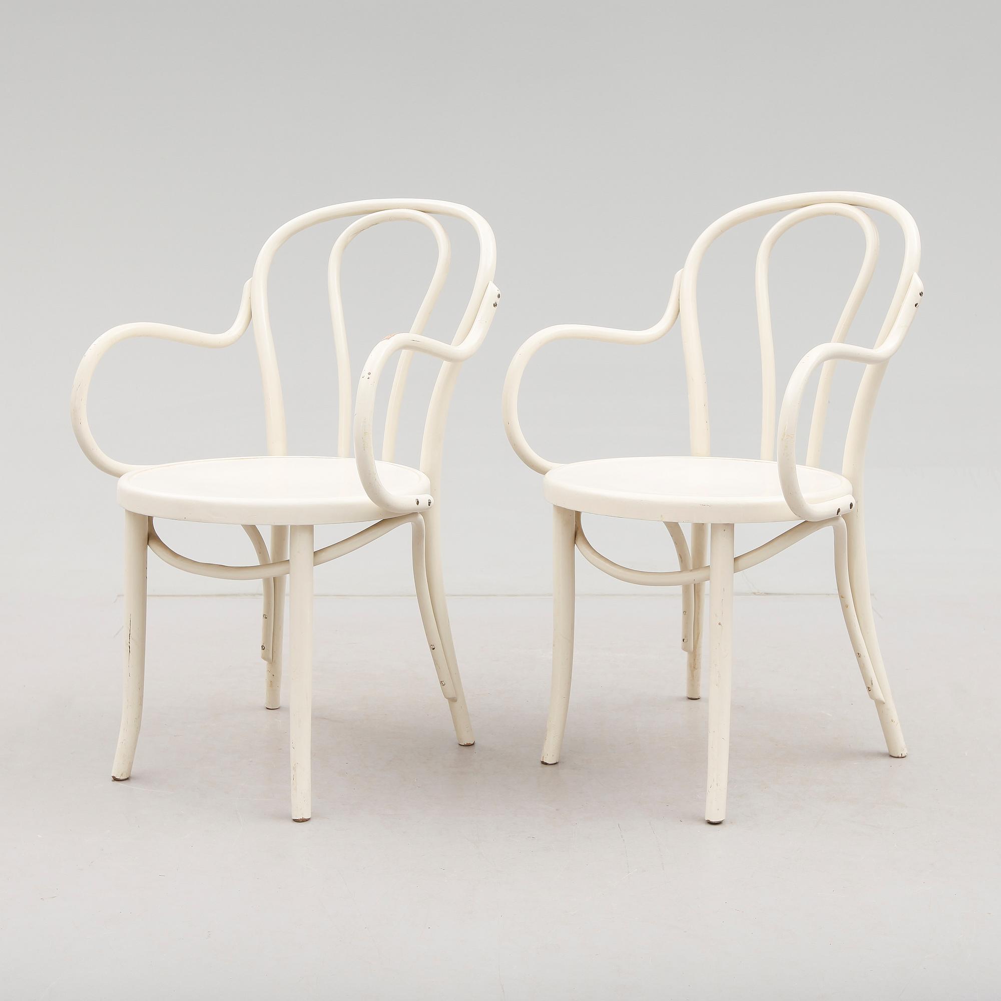 KARMSTOLAR, 1 par, enligt uppgift Radomsko, Polen, 1940-/50-tal.