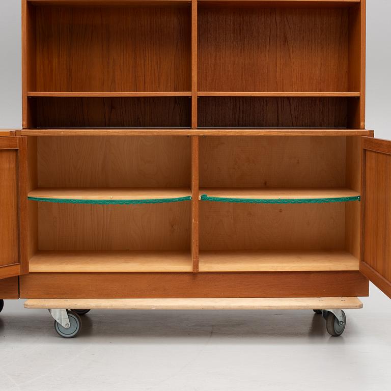Bookcases with cabinets. 5 pieces. 1960s.
