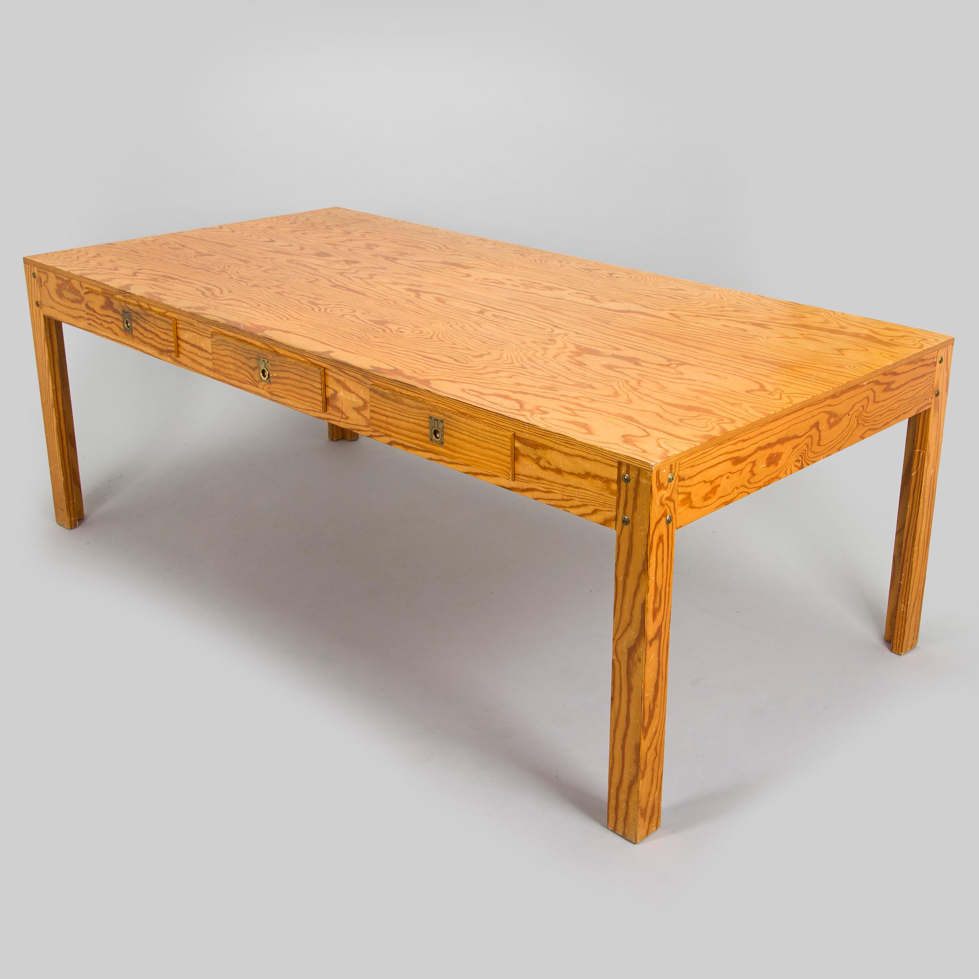 Writing desk, unique, carpentry work, Denmark  1970s.