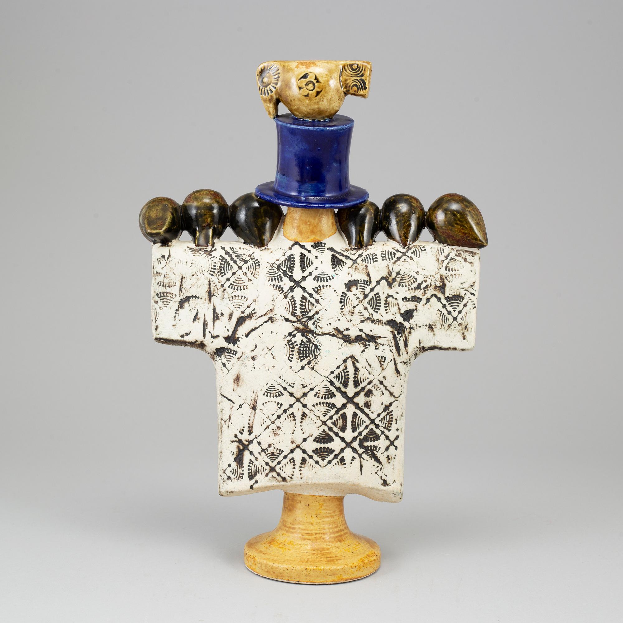 LISA LARSON, a stoneware sculpture, "Fågelskrämma"  Gustavsberg, Sweden, the model designed in 1968, produced 1970-71.