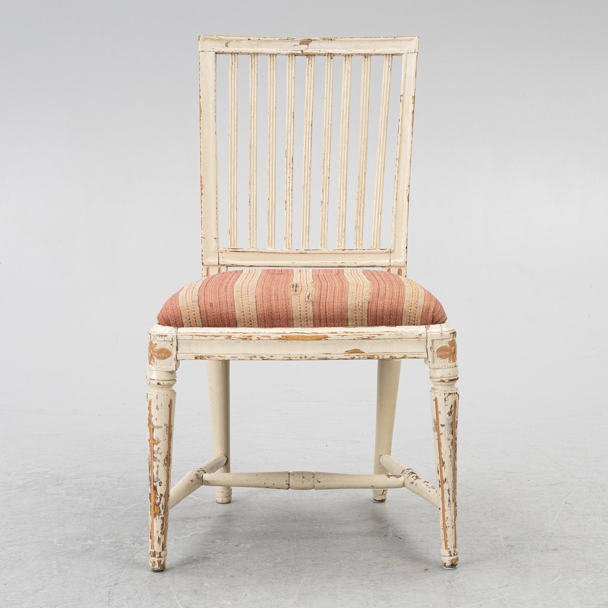 A Gustavian chair, end of the 18th century.
