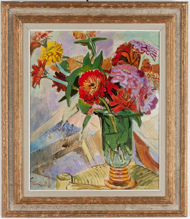 ISAAC GRÜNEWALD, olja på pannå, signerad Grünewald.