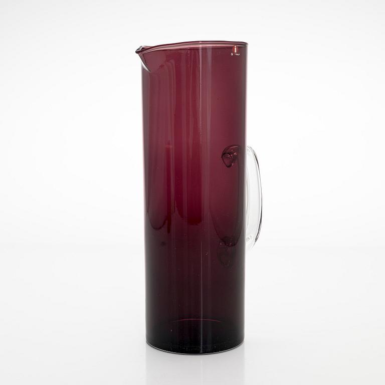 Timo Sarpaneva, dricksglas, 6 st, samt tillbringare, i-serien, Iittala tidigt 1960-tal.