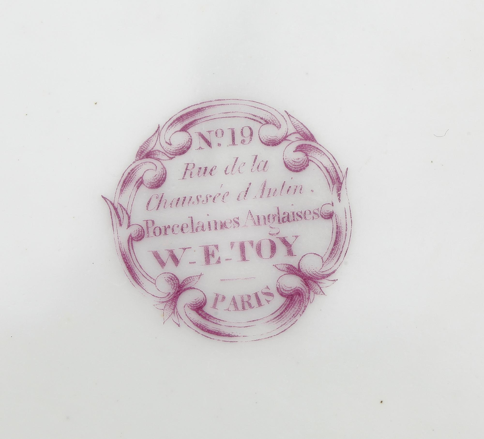 MATSERVIS, 36 delar, flintgods, WE Toy, Paris, Frankrike, 1800-talets andra hälft.