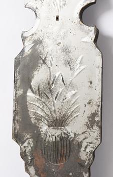 Spegellampetter, ett par, för ett ljus, omkring år 1900, Senbarockstil med delvis äldre delar.