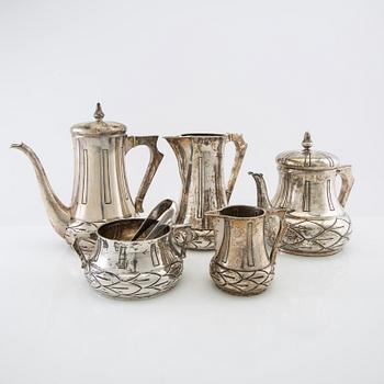 Anton Michelsen, Coffee and tea service 6 pcs silver, 1915 Denmark.