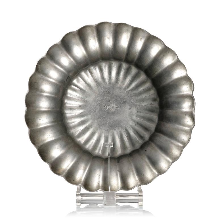 Estrid Ericson, a pewter dish, Firma Svenskt Tenn, Stockholm 1948.