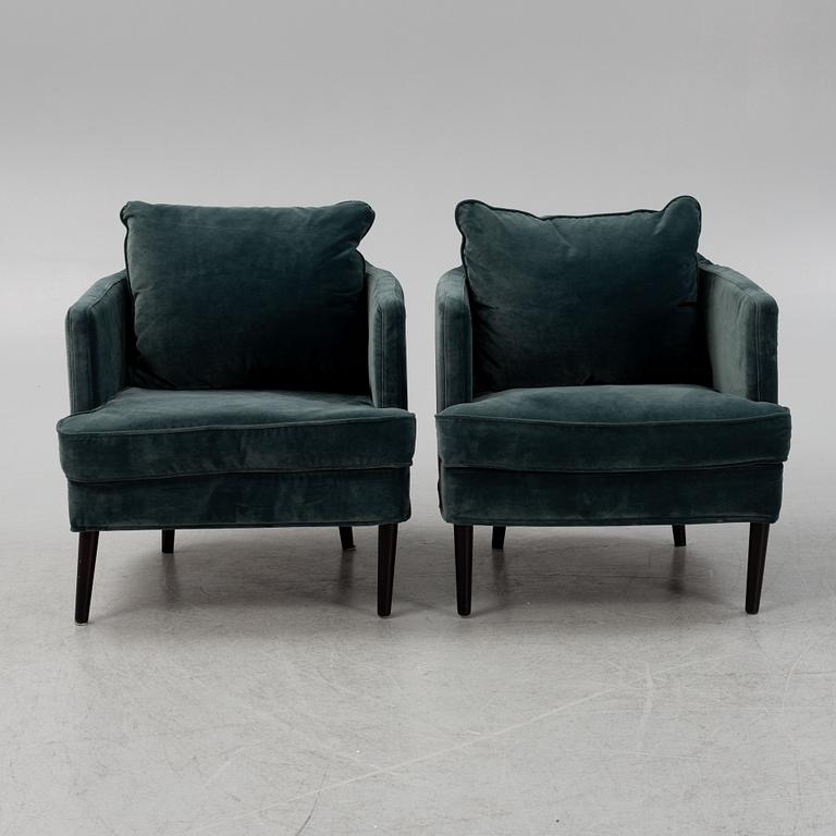 Dan Ihreborn, a pair of 'Julia' armchairs, SITS, 21st century.