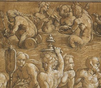 Amico Aspertini, circle of, Tritons and Nereids.