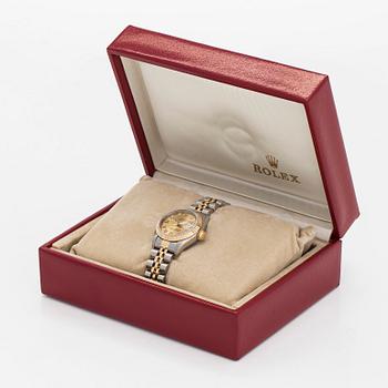 Rolex, Oyster Perpetual Datejust, "Diamond Dial", rannekello, 26 mm.