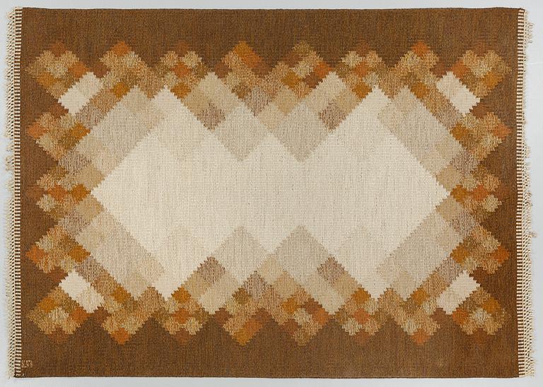 MATTA, rölakan, "Korall", Britta Swefors, 1900-talets andra hälft, 200 x 140 cm.