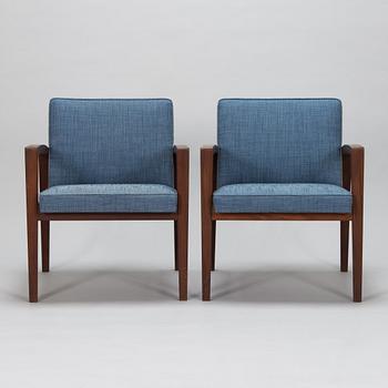 Carl Gustaf Hiort af Ornäs, a pair of open armchairs from 1968, Hiort Tuote Puunveisto Oy - Träsnideri Ab, Finland.