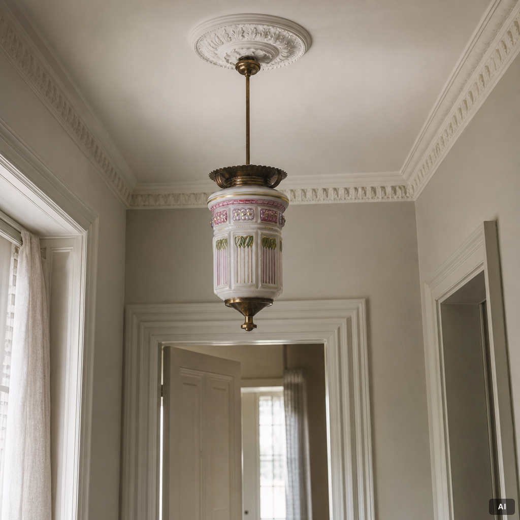 An early 20th century ceiling lamp.