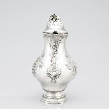 A Swedish 18th Century Rococo silver coffee-pot, marks of Petter Eneroth, Stockholm 1775.