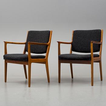 KARMSTOLAR, ett par, Karl-Erik Ekselius. JOC Möbel AB Vetlanda, 1975.