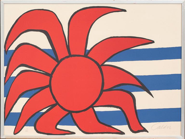 ALEXANDER CALDER, lithograph in colours, signed and numbered 69/150.