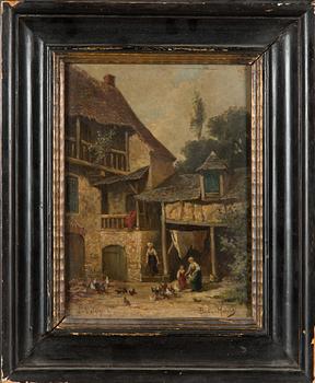 Edmond Ernest Paulin Hébert, öljy levylle, signeerattu.