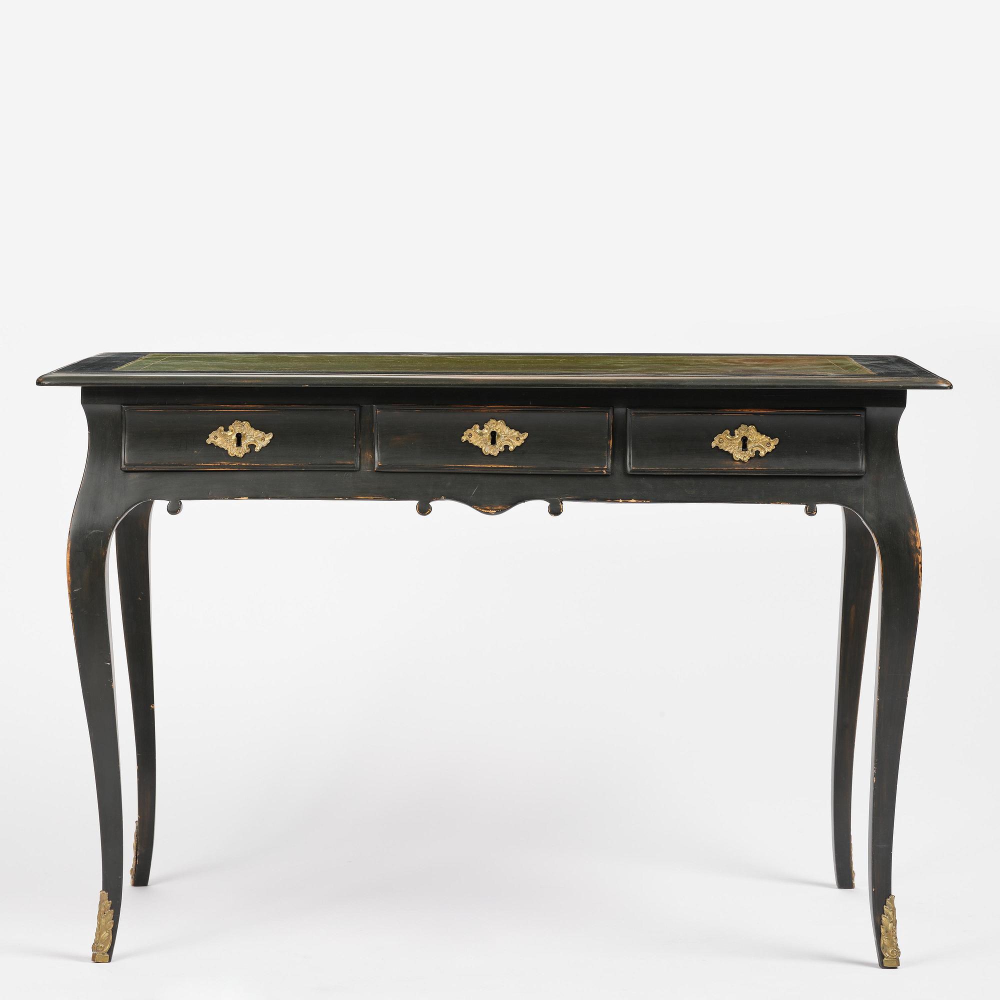 A Swedish rococo writings desk in the manner of C. Linning, Stockholm,l later part 18th century.