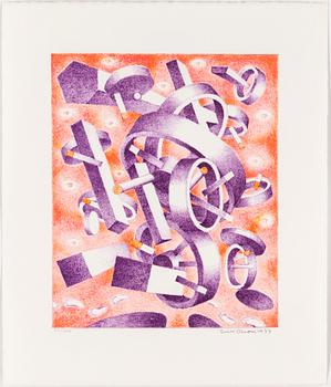 ERIK OLSON, a set of 3 colour lithographs, and a book, signed and numbered.