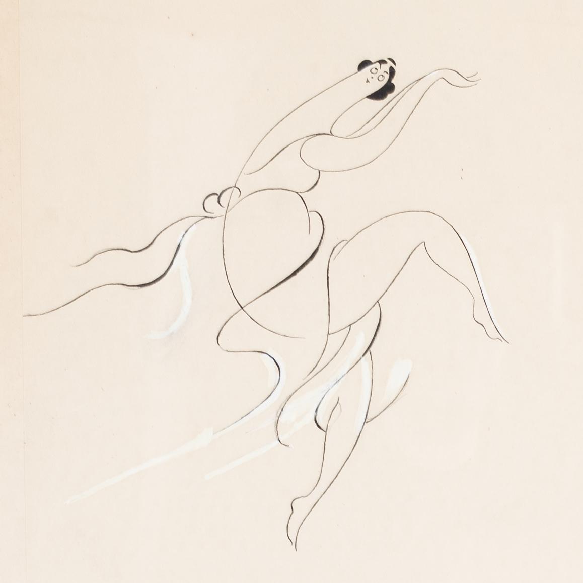 Einar Nerman, ink and gouache, signed and dated 1910.