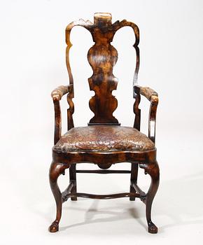 KARMSTOL, senbarock, 1700-tal. Trol England.