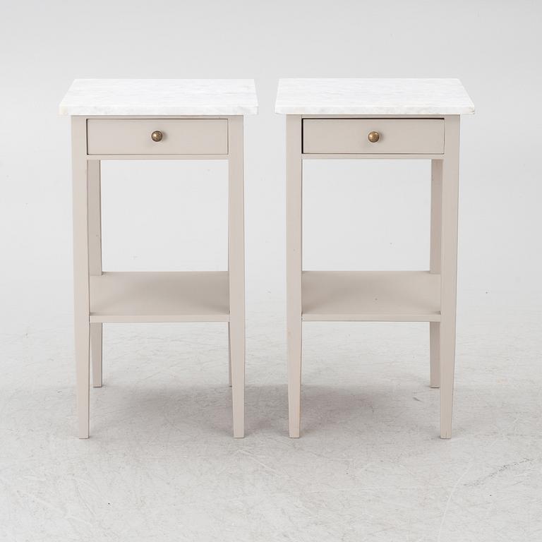 A pair of contemporary bedside tables.