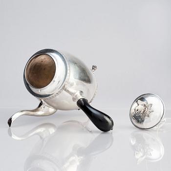 A Swedish early 19th century silver coffee-pot, mark of Johan Petter Grönvall, Stockholm 1818.