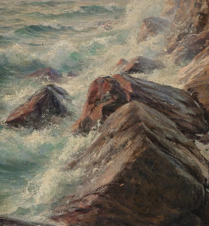 Berndt Lindholm, Waves against the cliffs.