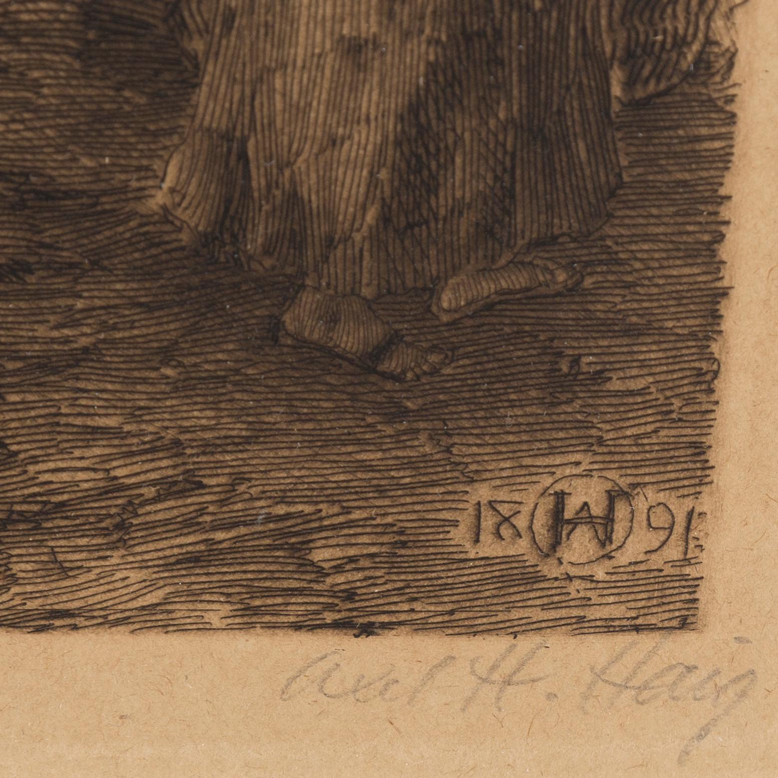 AXEL HERMAN HÄGG, Etching, 1891, signed.