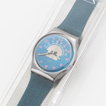 Swatch, Blue Tune, wristwatch, 34 mm.