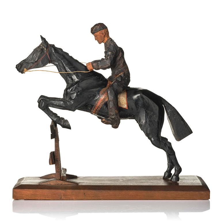 Axel Petersson Döderhultarn, Jockey on horseback.