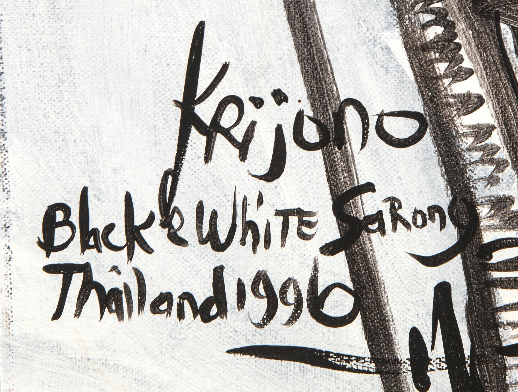 Krijono, acrylic on canvas, signed 1996.