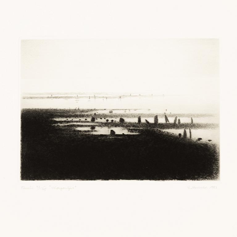 Gunnar Norrman, Drypoint etchings, 8, signed and numbered.