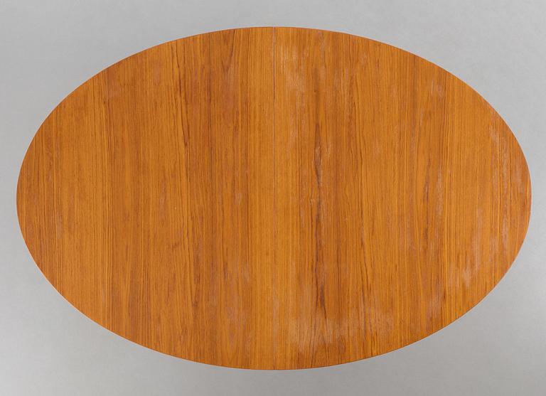 Finn Juhl, a teak dining table, Niels Vodder, Denmark, 1960s.