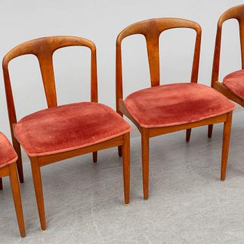 a set of four 1960's teak chairs 'Juliane' by Johannes Andersen, from Vamo Denmark.