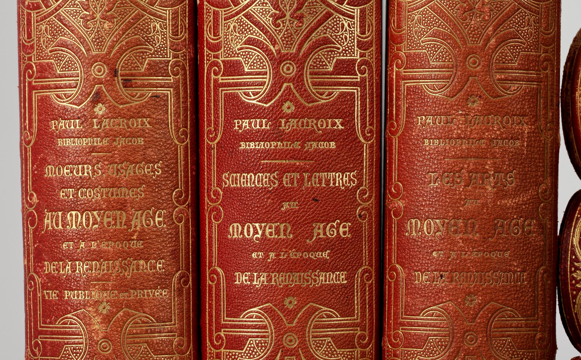 BOKVERK, 3 st med totalt 9 vol, bla "XVII me Siecle", Paul Lacroix, Paris 1872-82.