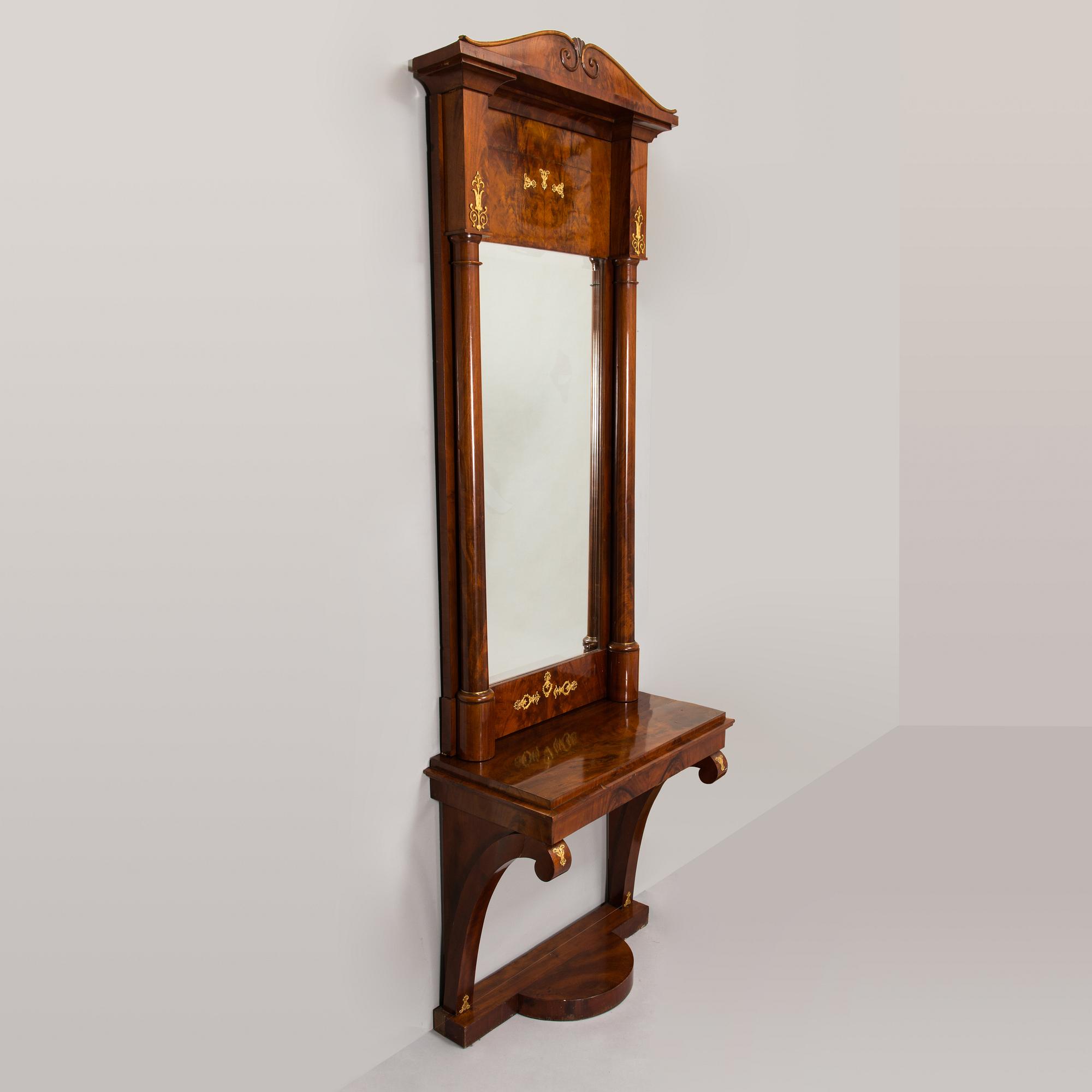 Peili ja konsolipöytä, 1800-luvun loppupuoli.