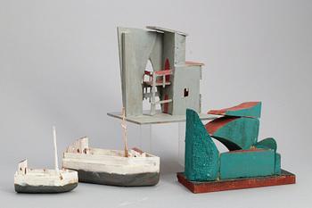 72. Primus Mortimer Pettersson, Riddarborg, båtar och fantasiklippa.