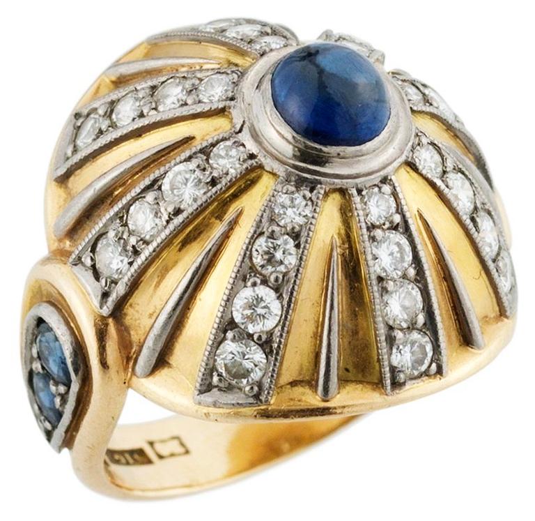 A SIGURD PERSSON, sapphire and diamond ring.