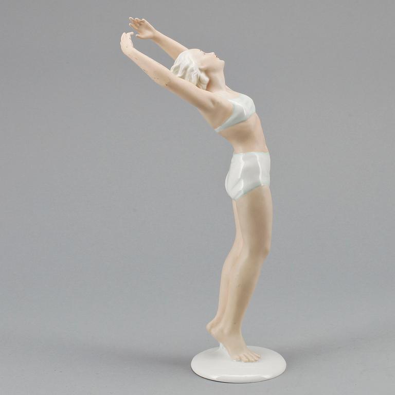 FIGURIN, porslin, art deco, Schaubach Kunst, Tyskland, 1930-tal.