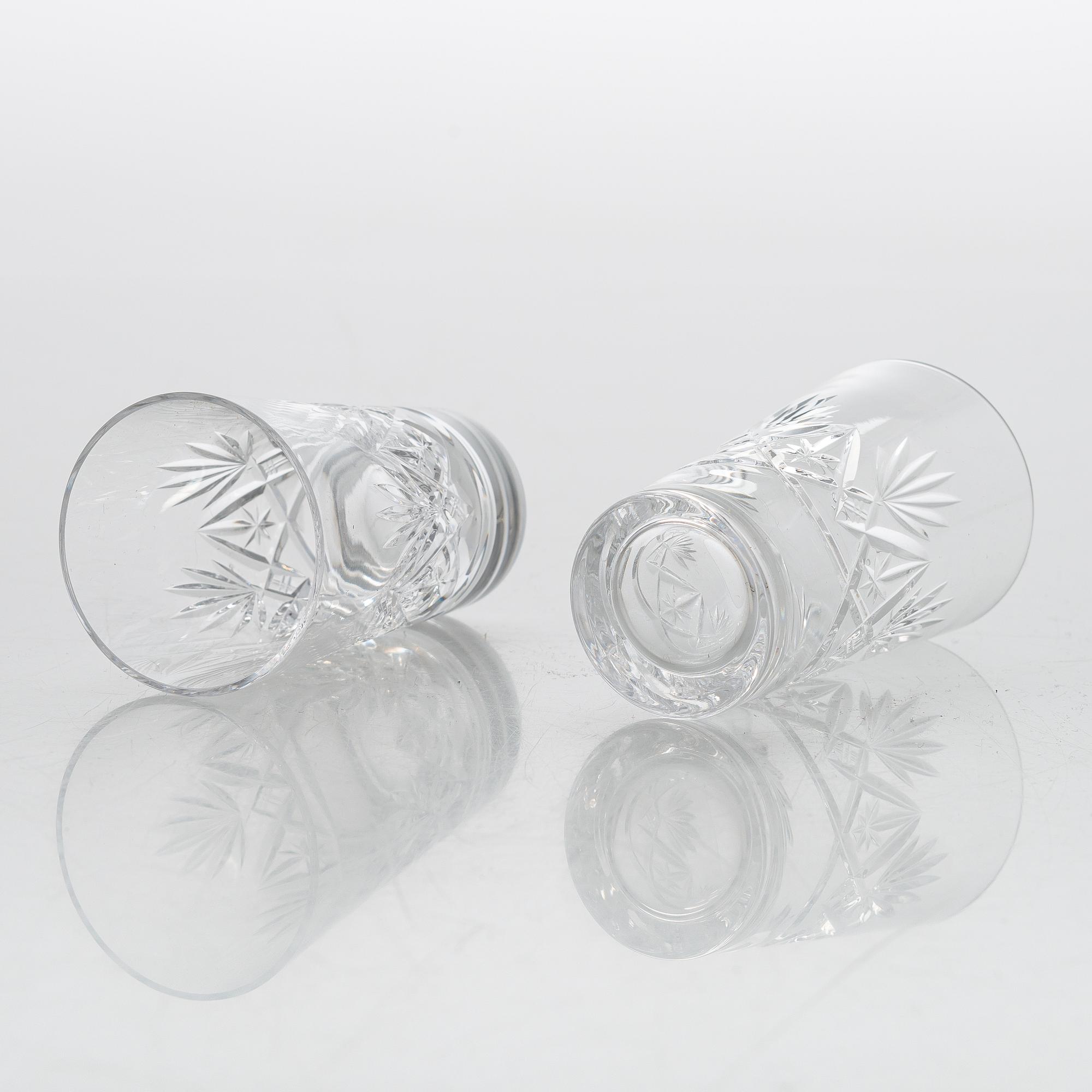 An 'Yrjö' crystal glassware set, 58 pieces, Riihimäen Lasi, Finland, latter half of the 20th century.