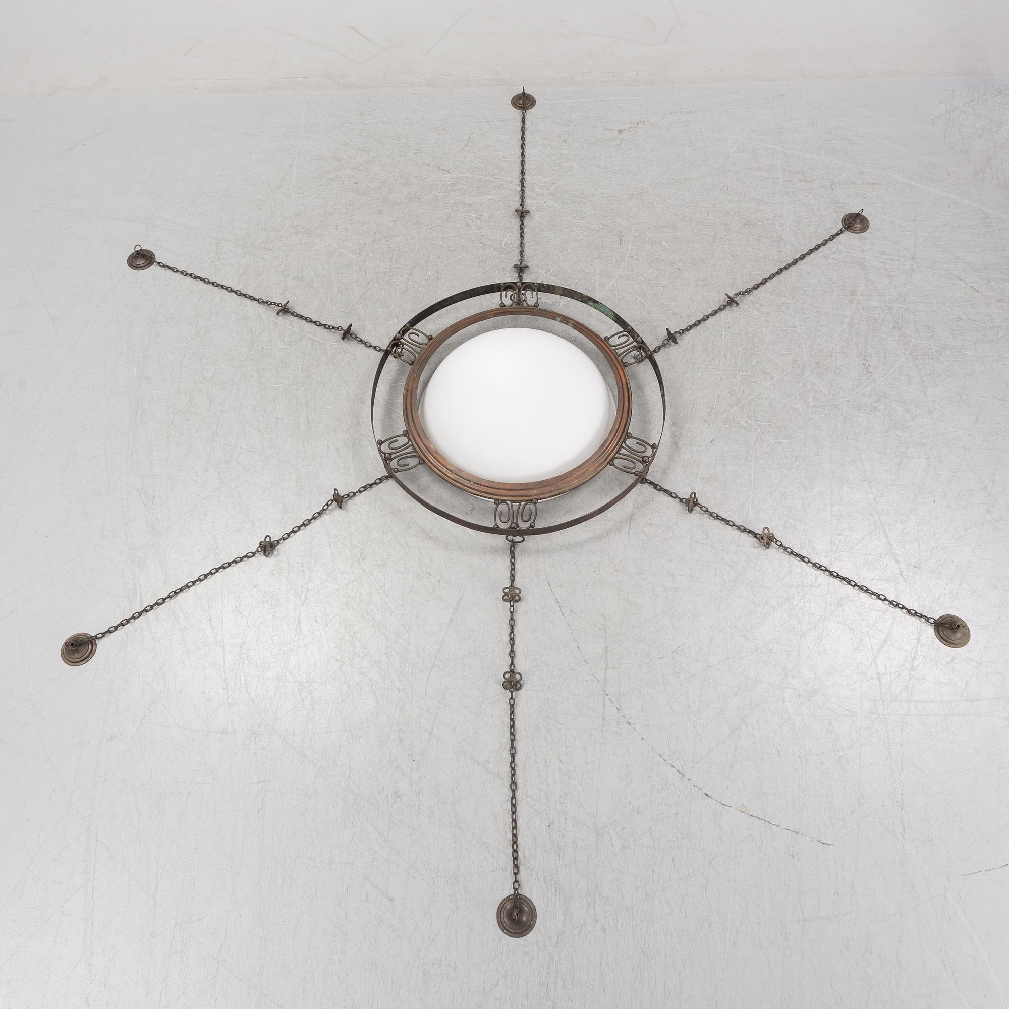 Hanging lamp, probably 1920's.