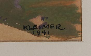 BERGLUND, GUNNAR och KLEIMER, AXEL, akvarell resp gouache, sign.