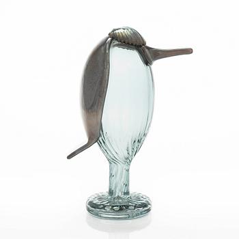 Oiva Toikka, glasfågel, "Waiter", signerad O. Toikka Iittala.