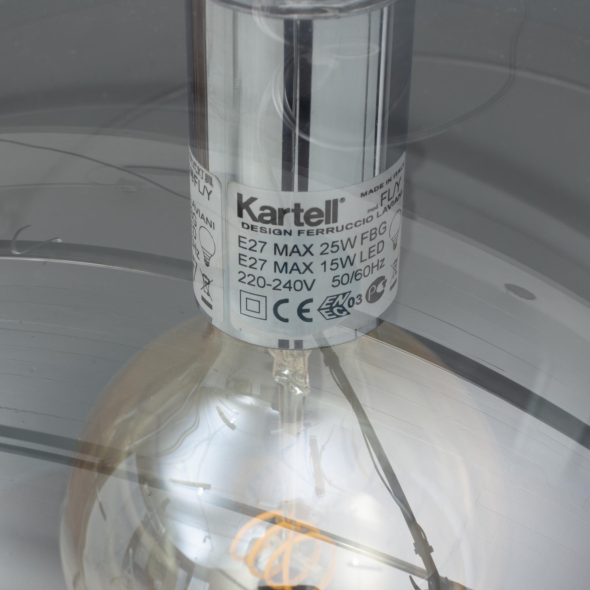 Ferruccio Laviani, ceiling lamps, 3 pcs, "Fl/y", Kartell, contemporary.