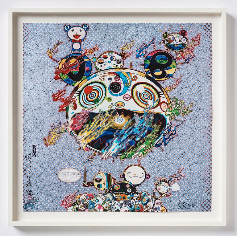 Takashi Murakami, offsetlitografi i färg. Signerad och numrerad 60/300.