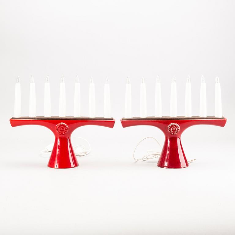 ADVENTSSLJUSSTAKAR, ett par,  design C.A Breger för Luma.