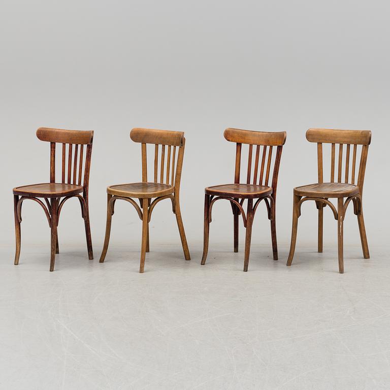 a set of four chairs, early 20th century.