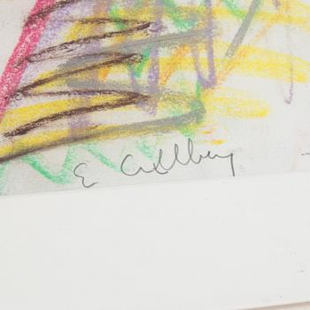 ERLAND CULLBERG, crayon on paper, signed.